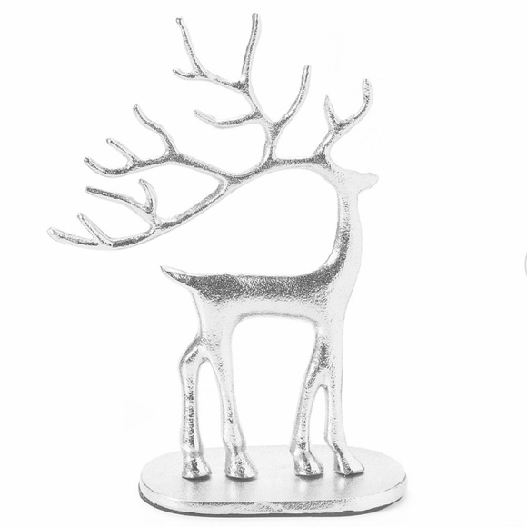 Cast Metal Silver Reindeer - Picture 3 of 8